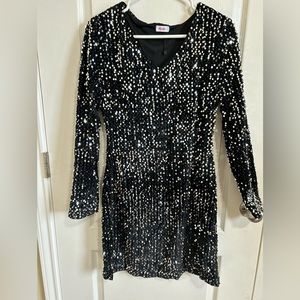 Black Sequins Cocktail dress